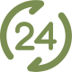 Custom icon shows number 24 in green in the middle of two yellow arrows in circle, representing ATSDR's 24-hour availability