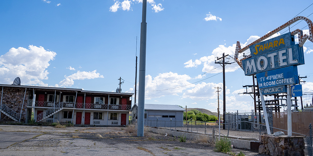 An abandoned motel.