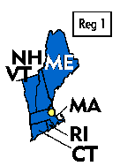 Region 1 includes Connecticut, Maine, Massachusetts, New Hampshire, Rhode Island, and Vermont.