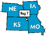 Region 7 includes Iowa, Kansas, Missouri and Nebraska