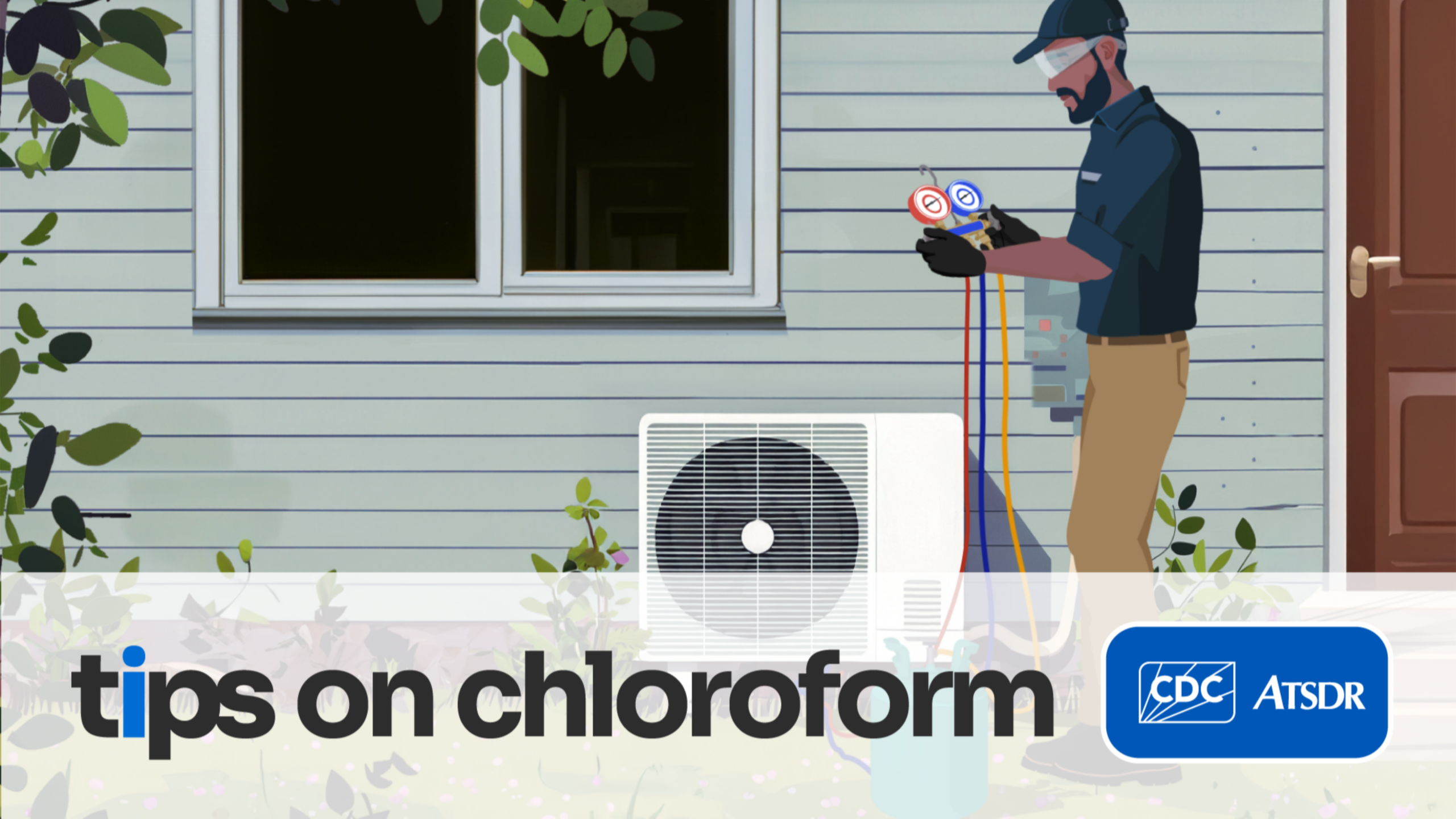 worker replacing air conditioner refrigerant