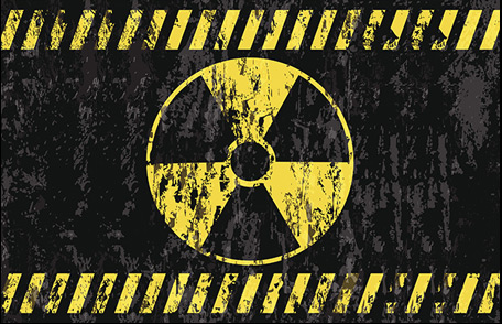 Señal de advertencia: peligro nuclear