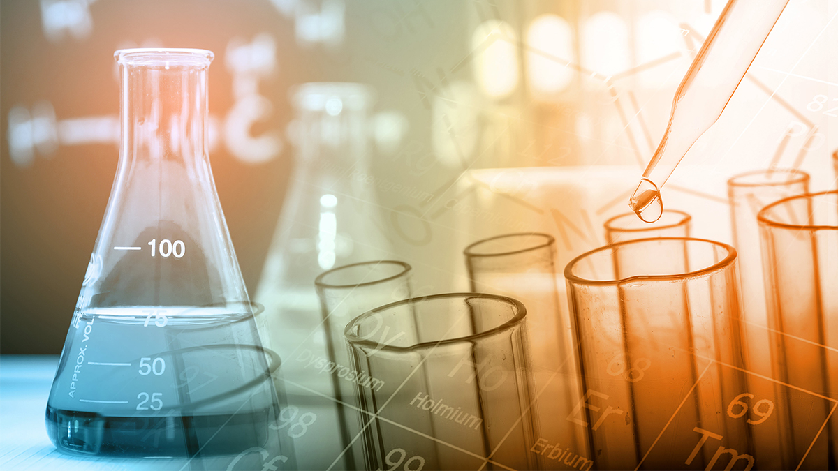 lab glassware background