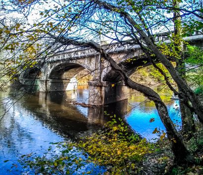 Old Stone Bridge on Buck Road over Neshaminy Creek, Bucks County, Pennsylvania