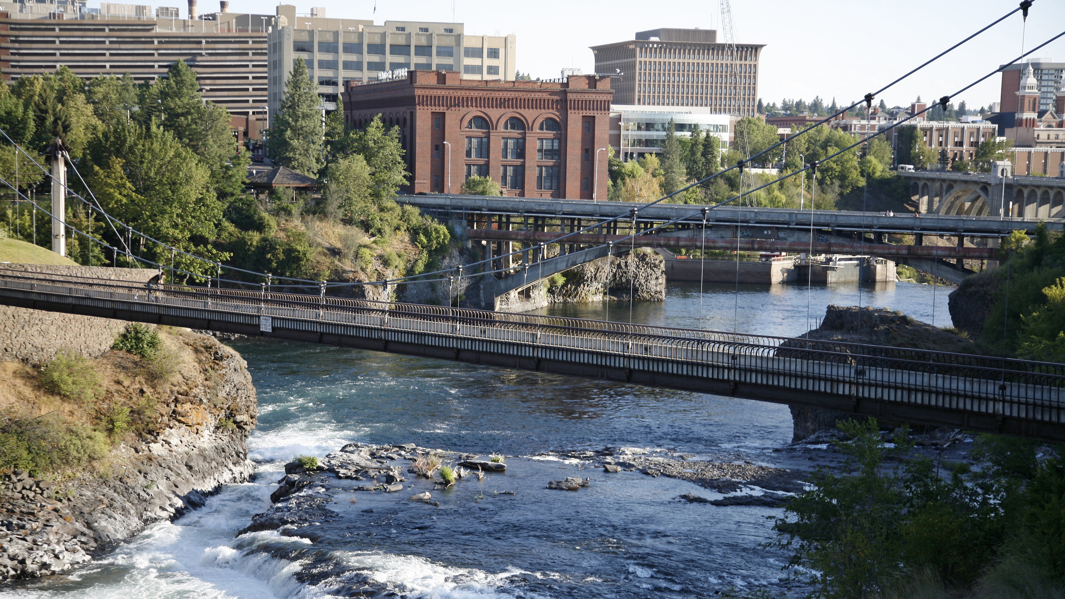 Spokane Washington Bridges and Waterfall