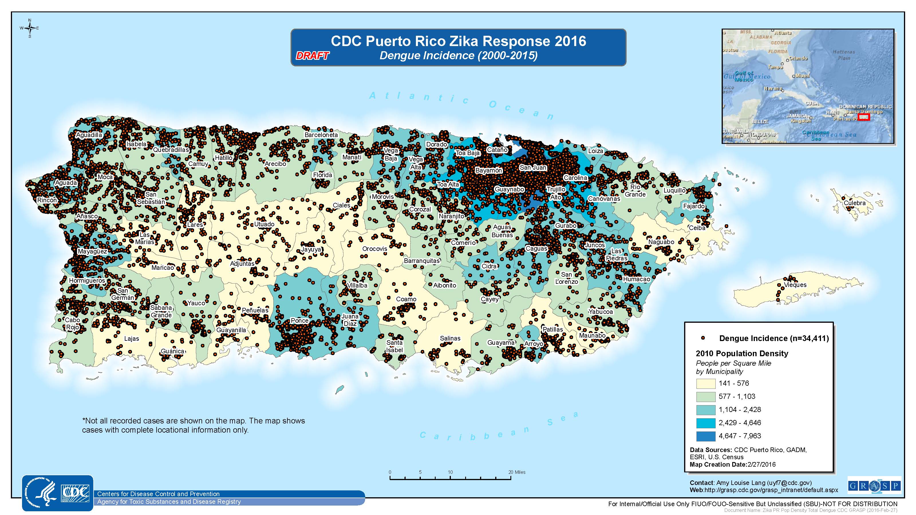 Map of Puerto Rico.