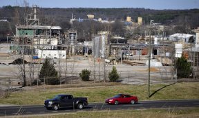Current chemical production facilities on the site of former Monsanto PCB plant (now owned by Eastman Corporation).